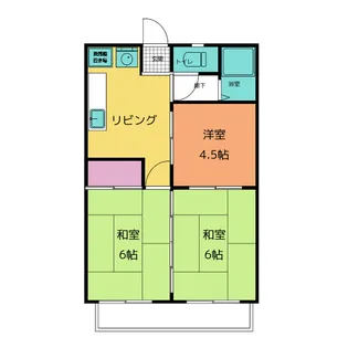 金太郎マンション【4階】の間取り
