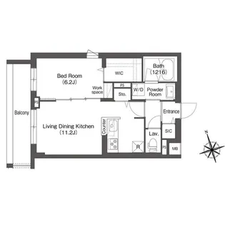 東京都中野区南台5【マンション】の間取り