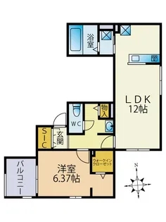 ユーロス旗の台【1階】の間取り