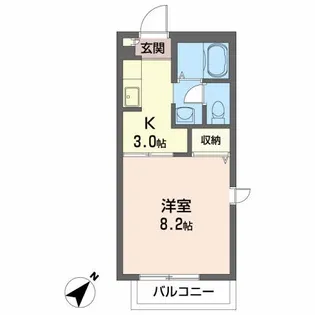 メゾンシャルムC【2階】の間取り