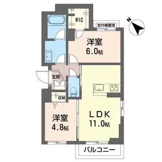 セルディーナ西千葉【3階】の間取り