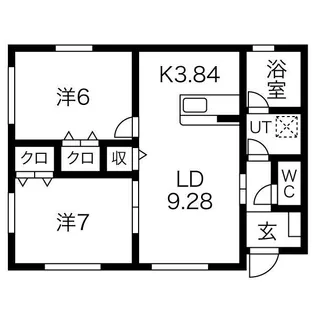 サンセールD棟【1階】の間取り