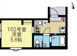 ルノン日吉【1階】の間取り