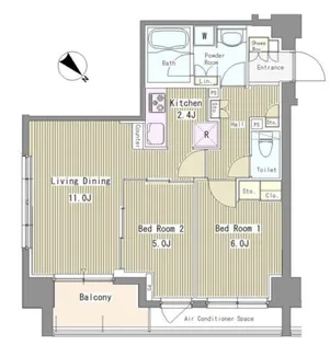 リベルテ月島【3階】の間取り
