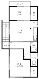 コーポ船橋【2階】の間取り