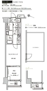 Weave Base Itabashi Honcho 板橋本町【8階】の間取り