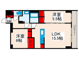 スプランディッド西日暮里【7階】の間取り