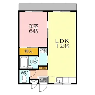 スーパーバードハイツ【1階】の間取り