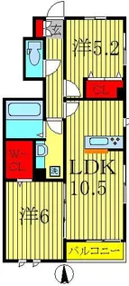 ヴェルドミールR【1階】の間取り