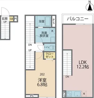 カインドネス武蔵関【2階】の間取り