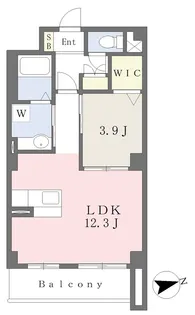 グラディート大沢川原【2階】の間取り