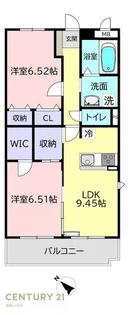 Dear Nest関間【2階】の間取り