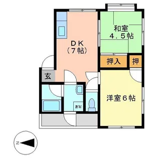 コーポ吉富【1階】の間取り