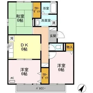 フレマリール草谷A・B【2階】の間取り