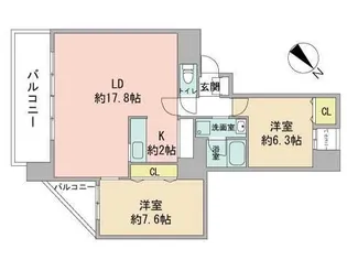 エッジウォーターテラス【13階】の間取り