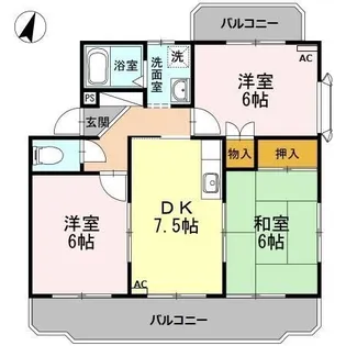 グレースリヴラン【2階】の間取り