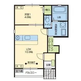 ルーチェワン【1階】の間取り