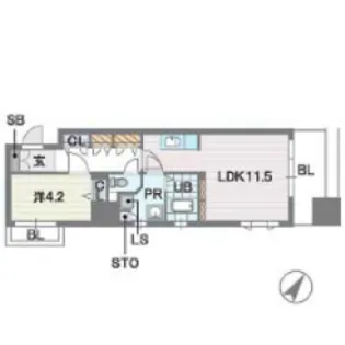 ディー・ウイングタワー【12階】の間取り