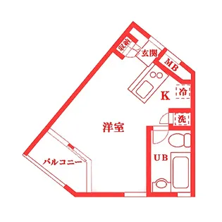 北幸ぐうはうすB棟【3階】の間取り