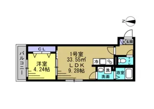 HFR蘇我A棟【1階】の間取り