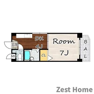 ジュネス南塚口【2階】の間取り