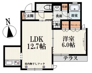 グランシコウ イースト【1階】の間取り