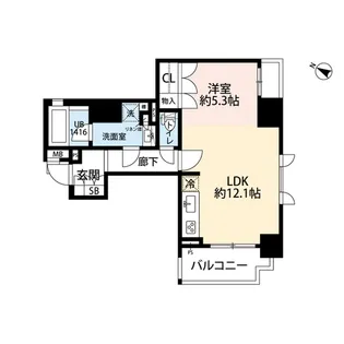 日本橋浜町パークホームエリザベス【5階】の間取り