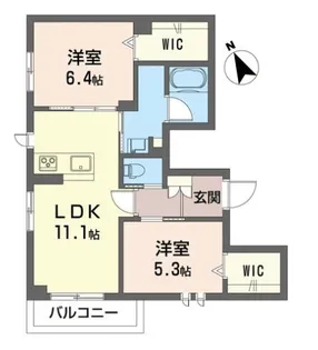 シャーメゾン時間の翼【3階】の間取り