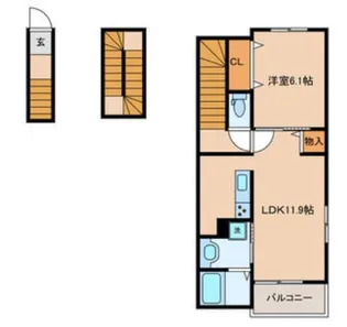 Sunrise shell【3階】の間取り