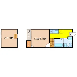 Gran de愛宕橋【1階】の間取り