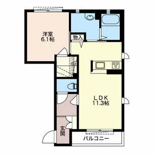 レーベンドルフA【1階】の間取り