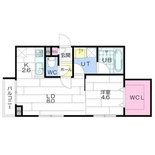 AXIS-WILL 323. 裏参道(アクシスウィル)【2階】の間取り