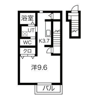 ミルト107 D棟【2階】の間取り