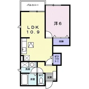 フリッシュII【1階】の間取り
