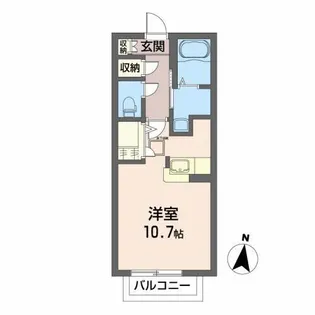 ブルースカイ柏木【1階】の間取り