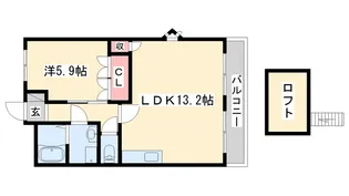 シャンピニオンユイット【2階】の間取り