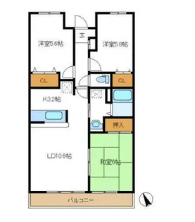 シャルマンドミール【2階】の間取り