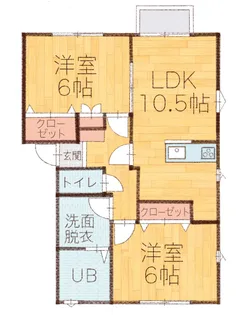 L collection横越中央A棟【2階】の間取り