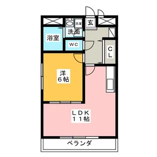 サンライズ久田【3階】の間取り