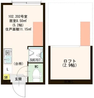 ハーモニーテラス豊玉北【2階】の間取り
