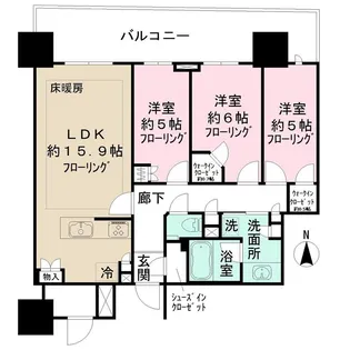 幕張ベイパークライズゲートタワー【3階】の間取り