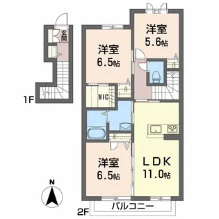 メゾン・ド・アンジュ【2階】の間取り