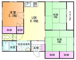 グリーンハイツ東別所【1階】の間取り