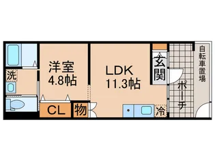 さくら弐番館【1階】の間取り