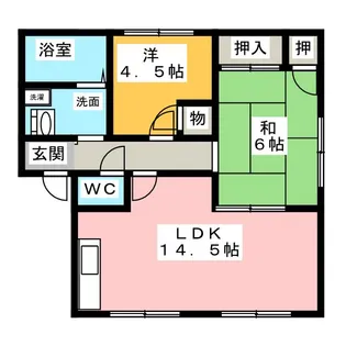 藤コーポ A棟【1階】の間取り