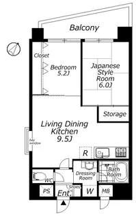 朝日板橋駅前マンション【5階】の間取り