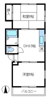 サンハイツ【2階】の間取り