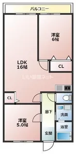 レジデンス清水先A【1階】の間取り