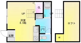 松田ハイツ【1階】の間取り