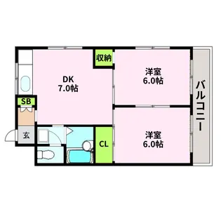 コーポCELG【2階】の間取り